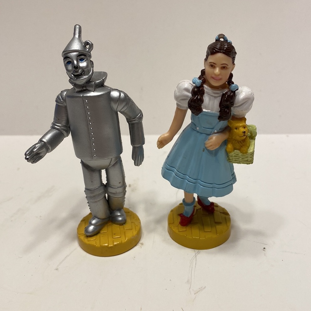 1987 Loew's Ren - Wizard Of  Oz - Set of 2: Dorothy and Tin Man Ornaments